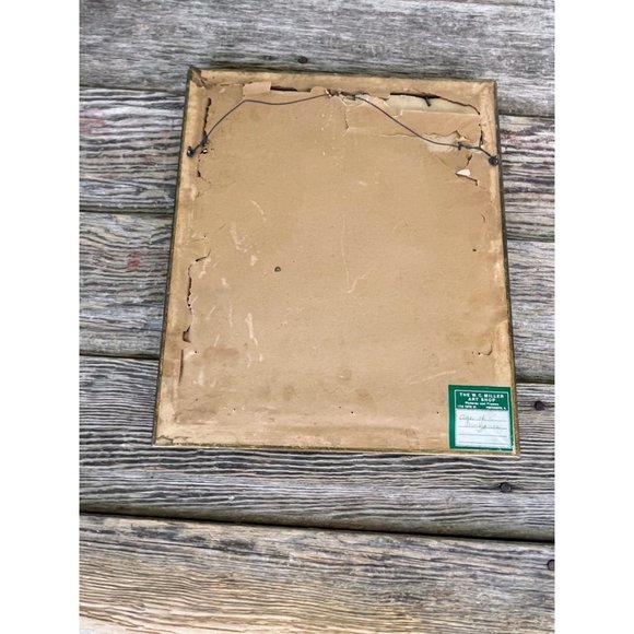 Vintage Art Deco Victorian Little Girl Print Gold Frame - Picture 5 of 13